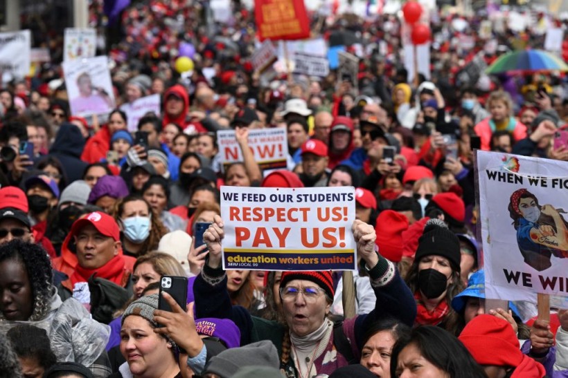California: Los Angeles Teachers and School Workers Strike for Better Pay Shuts Down Schools  