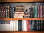 Assorted Books on Book Shelves