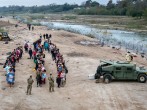 Mexico Bulldozers Abandoned Tents at US Border; Migrants Claim They Were Forced Out  