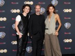 (Left to Right) Timothee Chalamet, Denis Villeneuve and Zendaya promote 