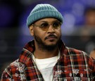 Carmelo Anthony attending an NFL game in Baltimore on Nov. 16, 2023