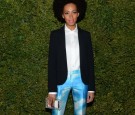  Solange Knowles attends a dinner in honor of Halle Berry as she joins Michael Kors and the United Nations World Food Programme to help fight world hunger. 