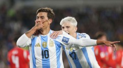 Paulo Dybala celebrates after scoring