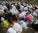 Muslims all over the world pray in thanksgiving.