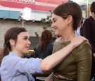 Actresses Ellen Page (L) and Shailene Woodley attend the 2014 MTV Movie Awards at Nokia Theatre L.A. Live on April 13, 2014 in Los Angeles, California.