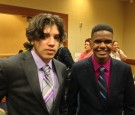 l-r Matthew Martinez and Efrian Martinez from Queens, New York beneficiaries of LULAC education award