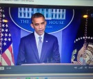 U.S. President Barack Obama delivering his statement on Ukraine at The White House