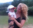 Shakira and baby Milan