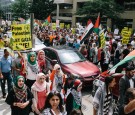 Rally to protest against the violence against the Palestinian people in Gaza