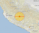 A magnitude 6.9 earthquake struck central Peru on Sunday night. The map shows the epicenter.