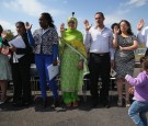 Immigrants Become US Citizens During Naturalization Ceremony At Liberty State Park
