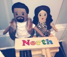 Kanye West and Kim Kardashian dolls