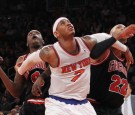 New York Knicks Small Forward Carmelo Anthony Facing the Chicago Bulls