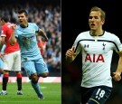 Sergio Agüero's (L) Goal Helped Manchester City Defeat Rival Manchester United 1-0 While Tottenham Hotspur's Harry Kane (R) Bailed His Team Out With a Late Goal Against Aston Villa