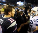 Tom Brady of the New England Patriots and Andrew Luck of the Indianapolis Colts 