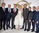 Jennifer Lawrence with colleagues at the premiere of Lionsgate's 'The Hunger Games: Mockingjay - Part 1' 