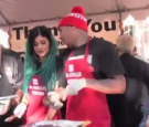 Kylie Jenner and Tyga Hook up to Help Feed Thanksgiving Dinner to the Homeless in Downtown Los Angeles