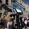 Activists Protest Outside Justice Dep't During Obama Speech On NSA Reforms