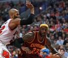 Chicago Bulls Taj Gibson Guards LeBron James of the Cleveland Cavaliers