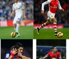 James Rodriguez (upper left), Alexis Sanchez (Upper right), Luis Suarez & Neymar (Lower left) and Angel Di Maria (Lower right) are among the South Americans with a chance at making 2015 their year. 