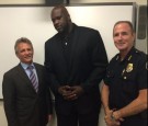 City of Doral  florda Mayor Luigi Boria, Shaquille O’Neal and police Chief Donald De Lucca