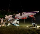 TransAsia Airways Plane Crash wreckage 