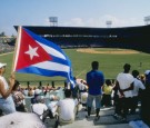 Major League Baseball Field-Cuban Fans Watching