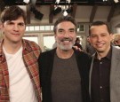 Ashton Kutcher, Creator Chuck Lorre Jon Cryer two and a half men cast