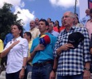 Caracas Mayor Antonio Ledezma at Opposition Rally