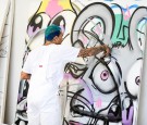 Chris Brown Working on an Art Piece