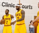 LeBron James, Kevin Love and Kyrie Irving