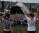 Festival Goers Enjoy Glastonbury 2014