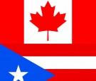 Canadian and Puerto Rican Flags