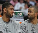 San Antonio Spurs Tony Parker and Tim Duncan