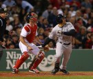 Mark Teixeira of the New York Yankees against the Boston Red Sox