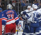 New York Rangers Goalie Henrik Lundqvist Against the Tampa Bay Lightning