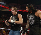 Dean Ambrose with Roman Reigns during 