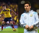 James Rodriguez, Lionel MEssi, Colombia, Argentina