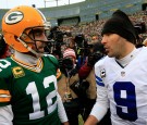 Dallas Cowboys Quarterback Tony Romo and Green Bay Packers Quarterback Aaron Rodgers