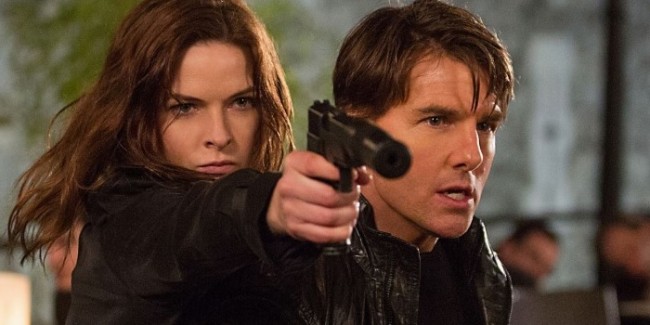 Rebecca Ferguson and Tom Cruise star in "Mission: Impossible - Rogue Nation."