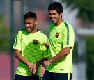 Barcelona Forwards Neymar and Luis Suarez