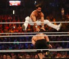 Seth Rollins and John Cena battle it out at the WWE SummerSlam 2015