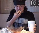Matt Stonie eating Chipotle burritos