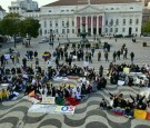 Protest in Lisbon, Portugal