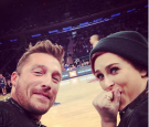 Chris Soules and Rumer Willis in Knicks game