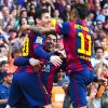 Barcelona Players Lionel Messi, Luis Suarez and Neymar