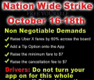 Uber Drivers Plan Three-Day Strike 