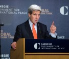 John Kerry Gives Speech On US Policy In The Middle East In Washington