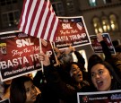 Latino Organizations Demonstrate Against Donald Trump Hosting SNL