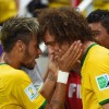 Brazil Teammates Neymar and David Luiz